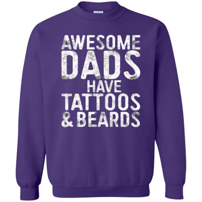 Daddy T-shirt Awesome Dads Have Tattoos And Beards Purple