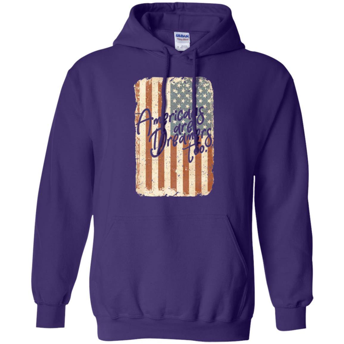 Americans Are Dreamers Too T-shirt American Flag Purple