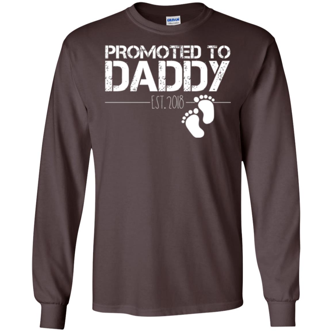 Daddy T-shirt Promoted To Daddy Est 2018 Dark Chocolate