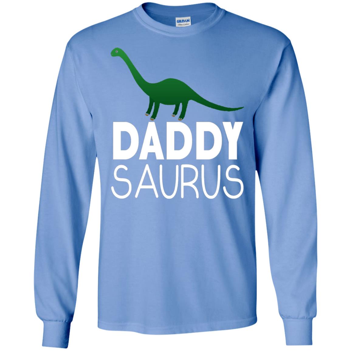 Daddy Saurus Dinosaur Matching Daddy T-shirt Carolina Blue