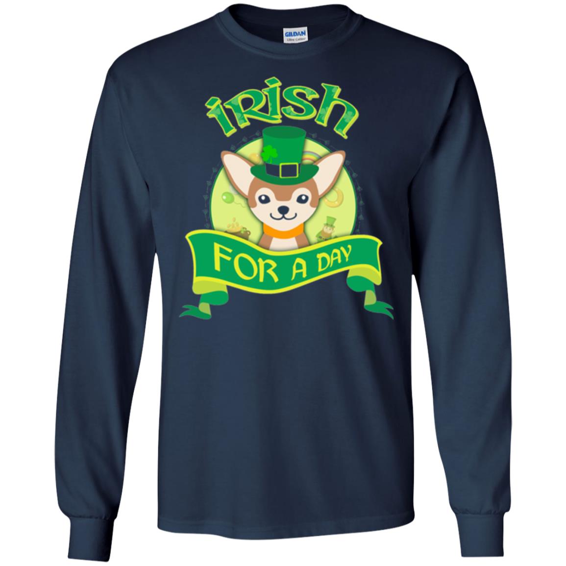 Saint Patrick_s Day T-shirt Amazing I_m Irish Chihuahua Navy