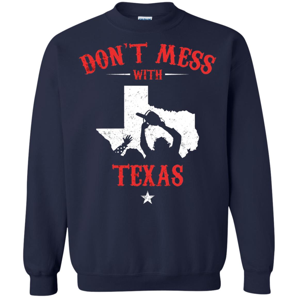 Don_t Mess With Texas Chainsaw T-shirt Navy