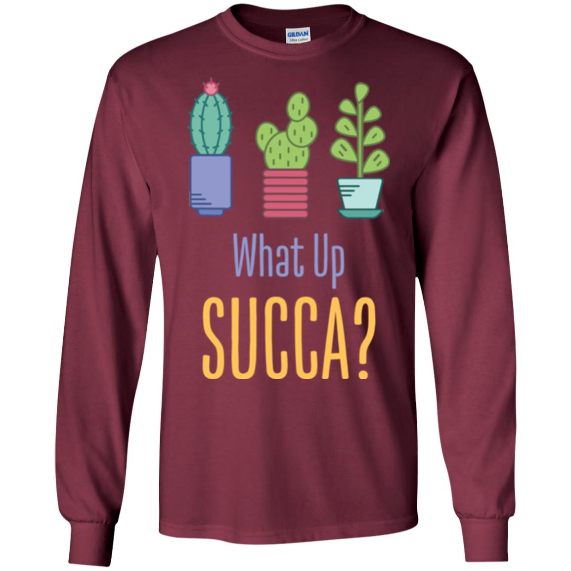 Cactus T-shirt What Up Succa Maroon