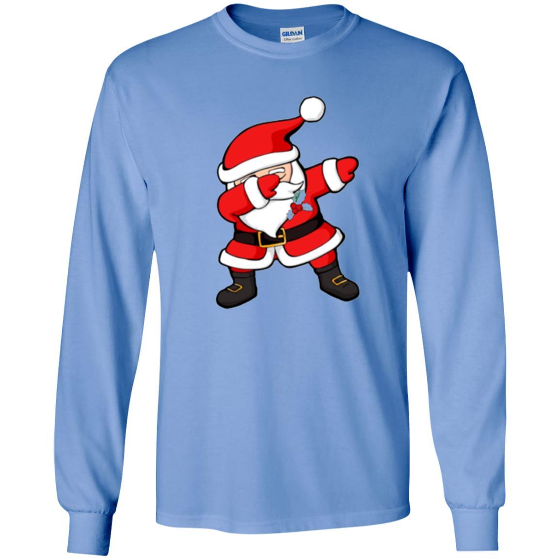 Christmas T-shirt Dabbing Santa Claus Christmas Dab Novelty Carolina Blue