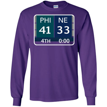 Phi 41 Ne 33 Final Score Football Lover T-shirt Purple