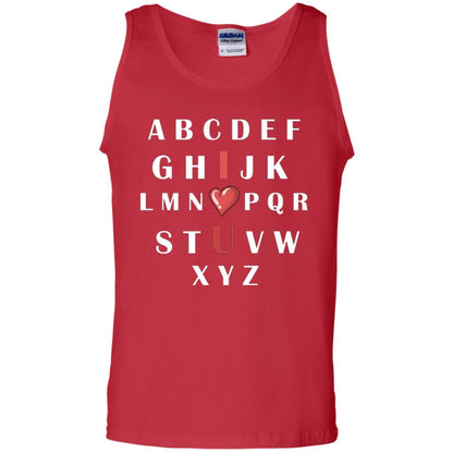 Alphabet I Love You T-shirt Red
