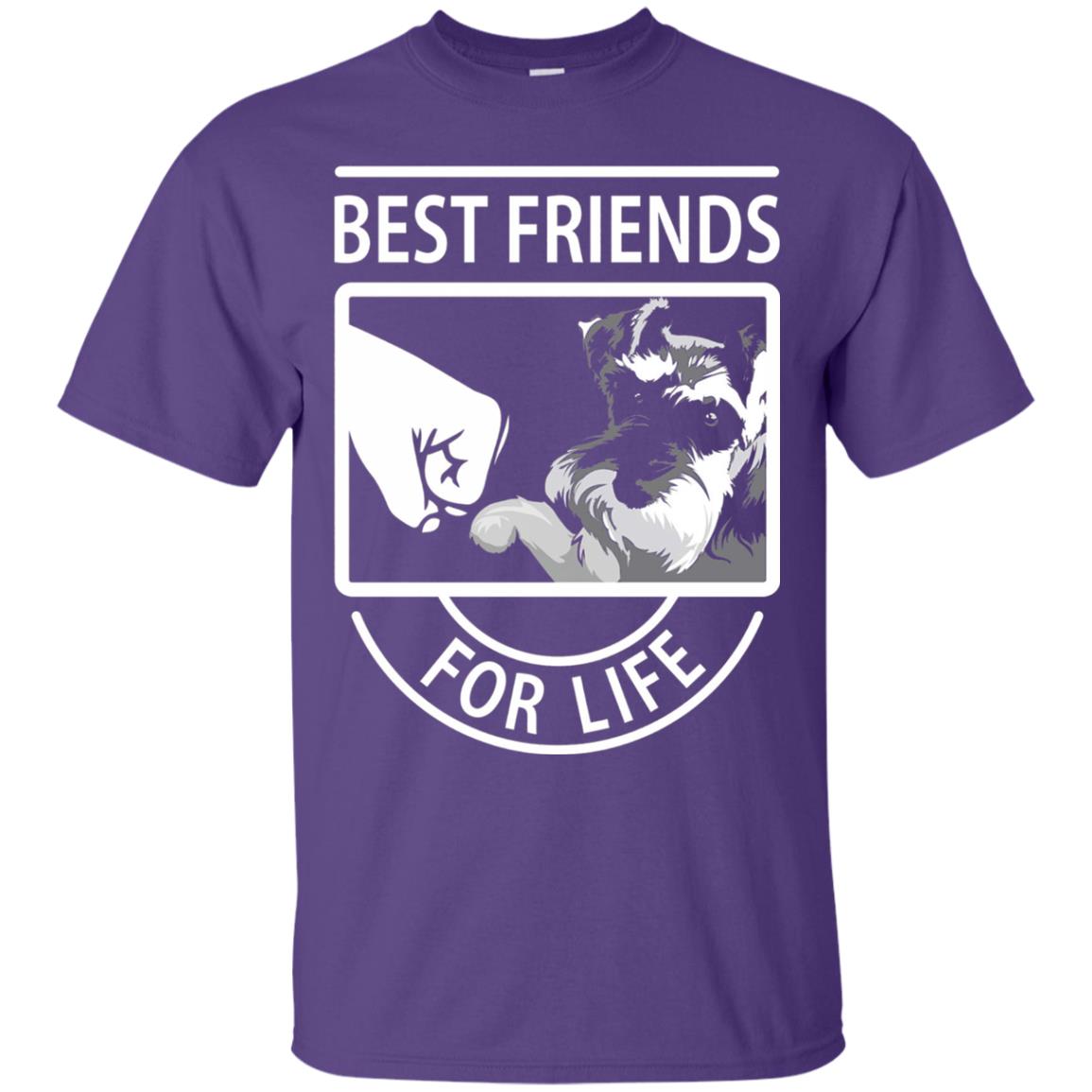 Schnauzer Best Friends For Life Dog Lover T-shirt Purple
