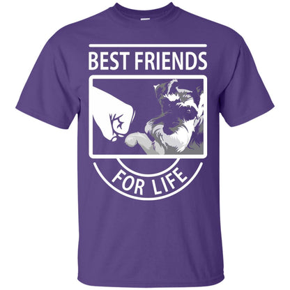 Schnauzer Best Friends For Life Dog Lover T-shirt Purple