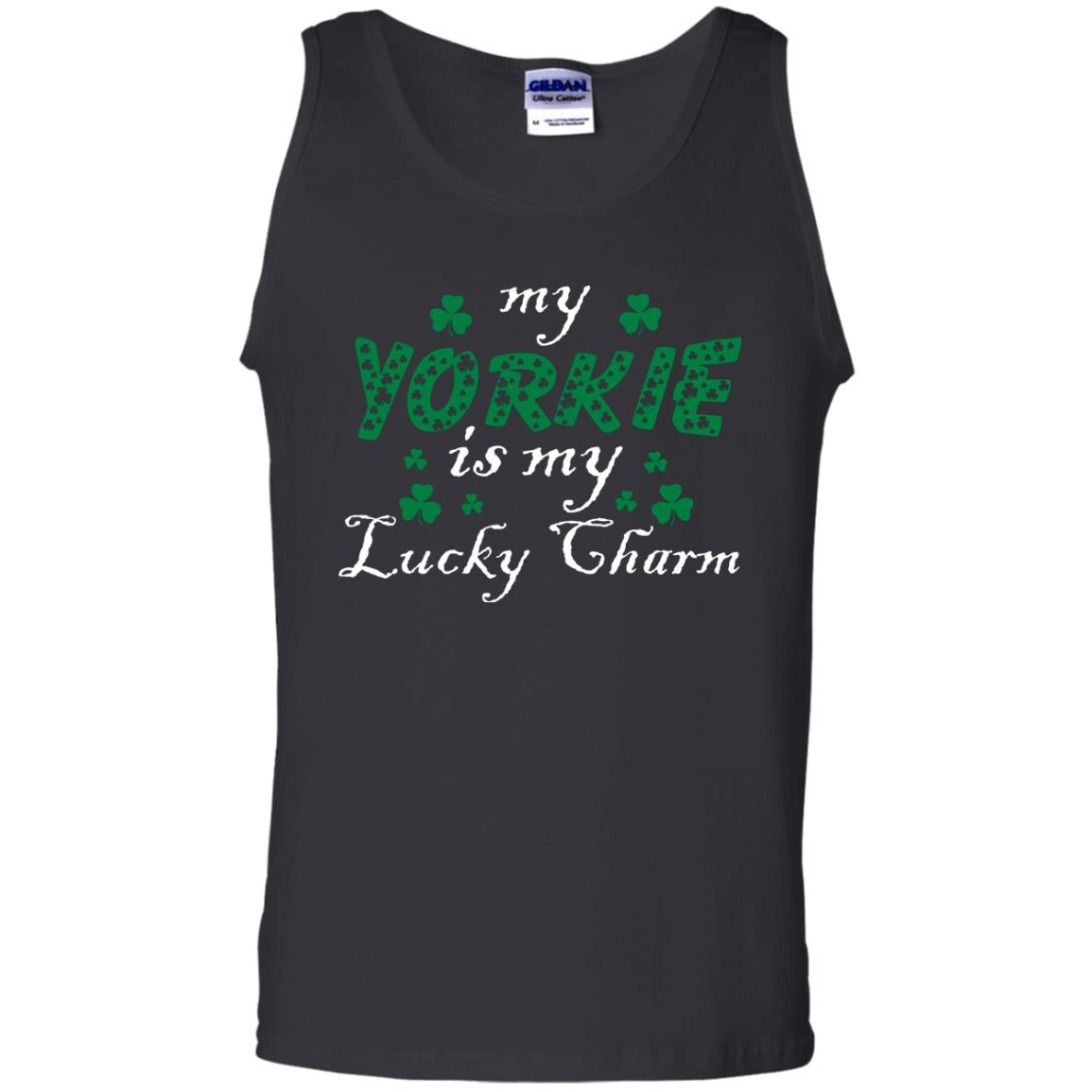 My Yorkie Is My Lucky Charm Saint Patrick's Day Shirt For Yorkie Lover Black