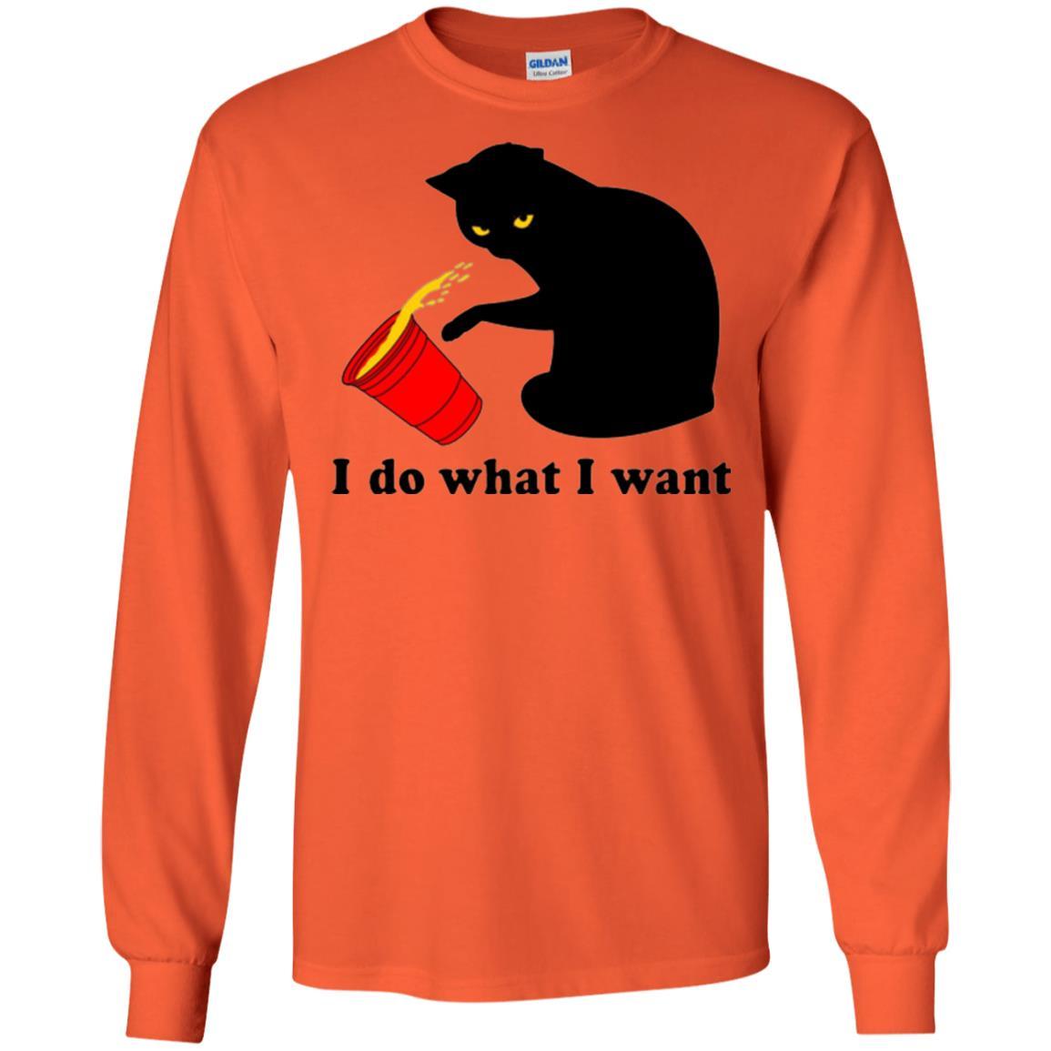 Cat Lover T-shirt I Do What I Want Orange