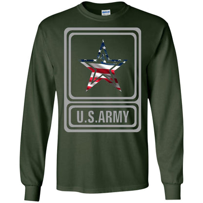 United States Army Original Us Flag T-shirt Forest Green