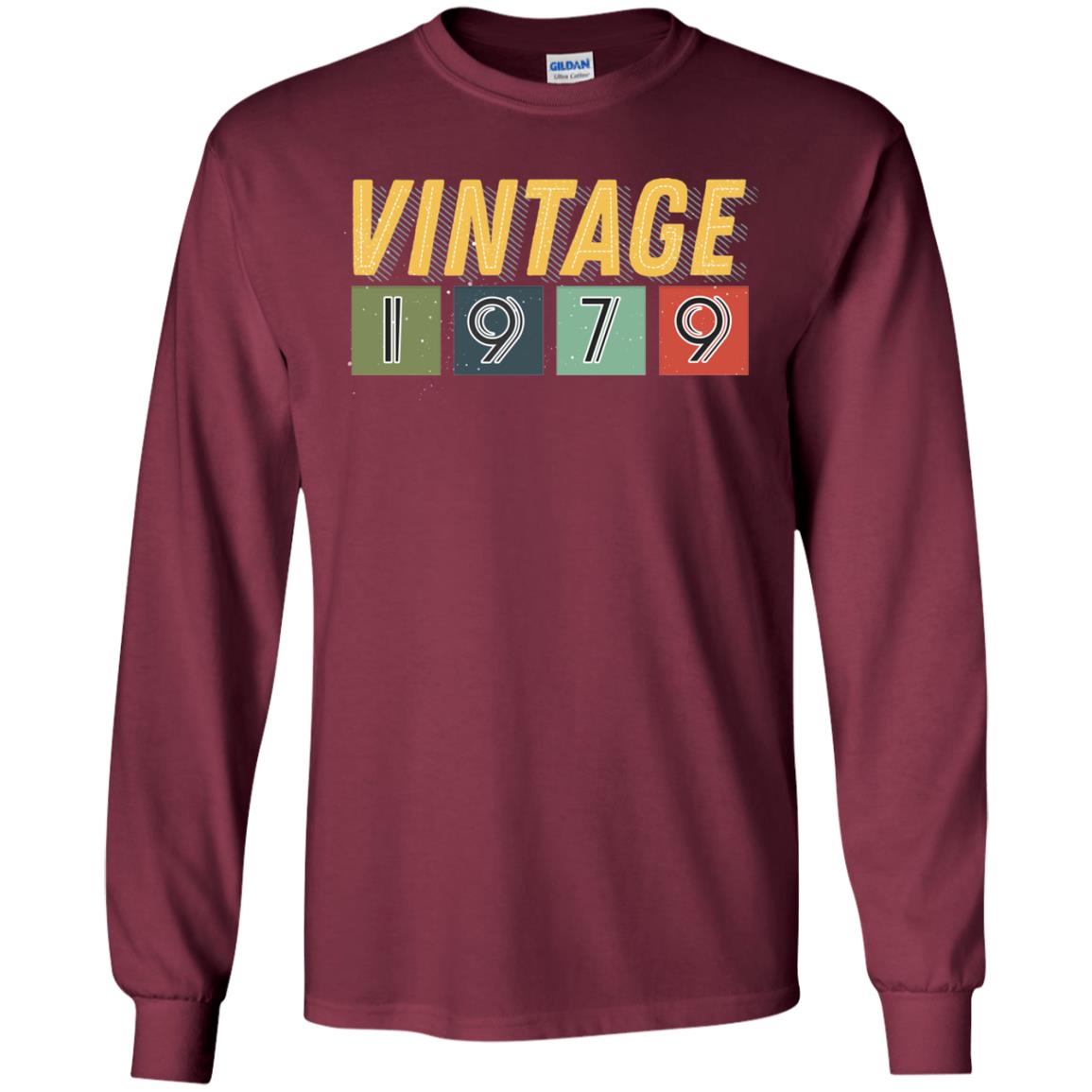 Vintage 1979 39th Birthday Gift Shirt For Mens Or Womens Maroon