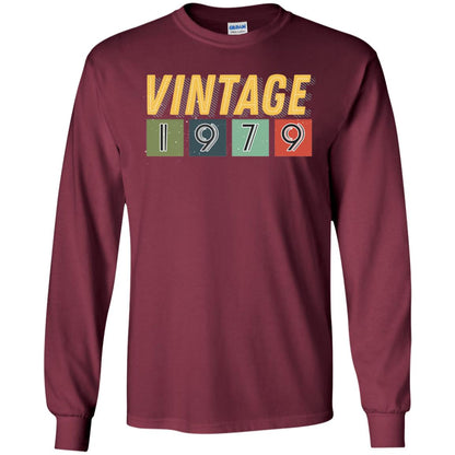 Vintage 1979 39th Birthday Gift Shirt For Mens Or Womens Maroon