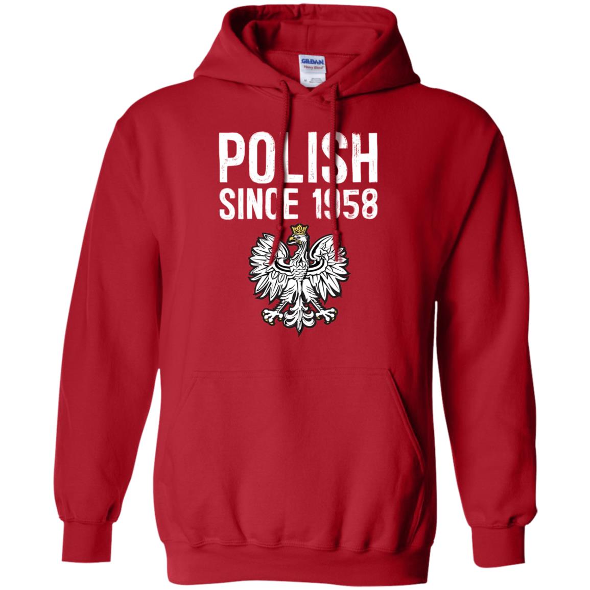 60th Birthday T-shirt Polish Since 1958 Red