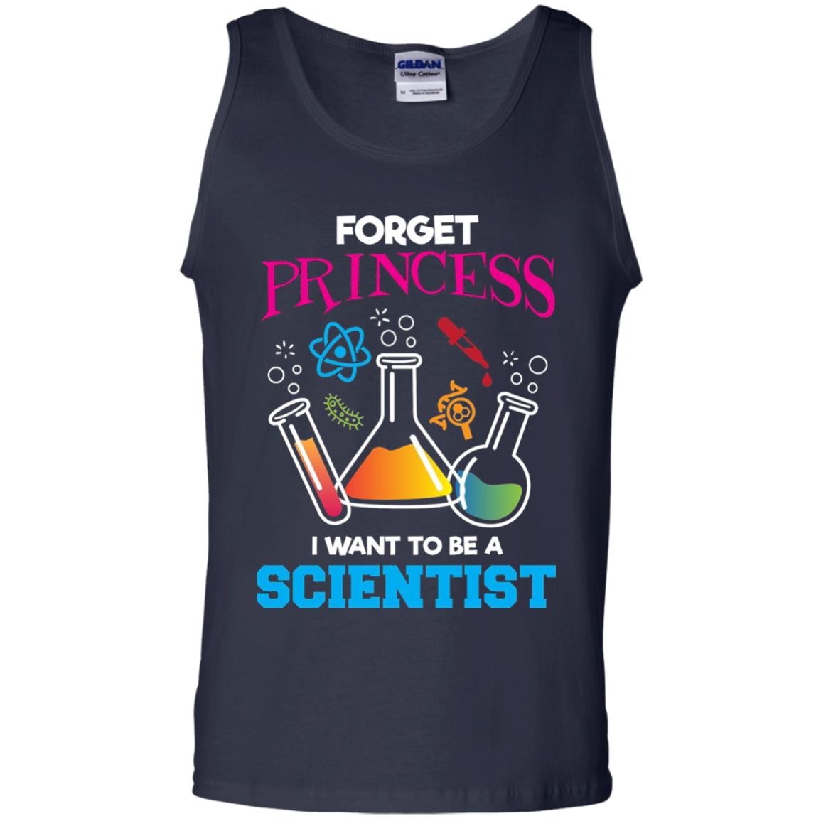 Forget Princess I Want To Be A Scientist Shirt Chemistry Navy