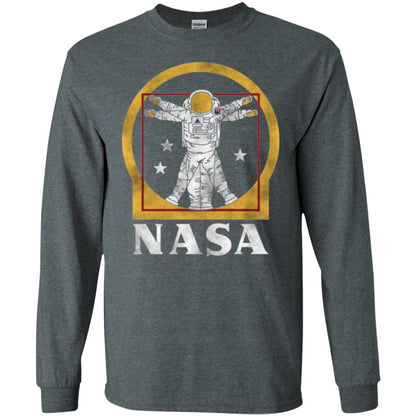 Nasa Vitruvian Astronaut Graphic T-shirt Dark Heather