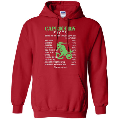 Capricorn Facts 1 Awesome Zodiac Sign Gift Shirt For Capricorn Horoscope Red