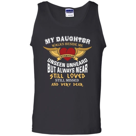 Family T-shirt My Daughter Walks Beside Me Everyday Black