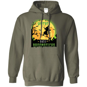 Not All Witches Ride Broomsticks Witches Ride Skateboard Funny Halloween ShirtG185 Gildan Pullover Hoodie 8 oz.