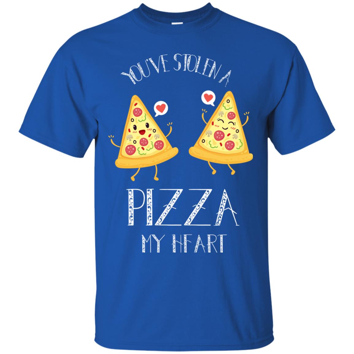 Pizza Lover T-shirt You've Stolen A Pizza My Heart Royal