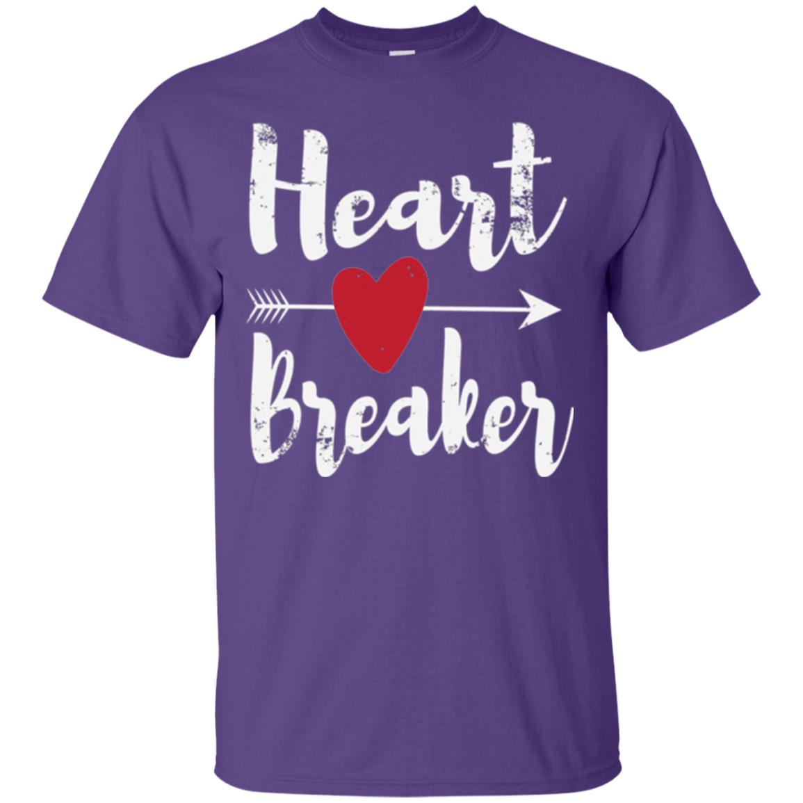 Valentines Day T-shirt Heart Breaker T-shirt Purple