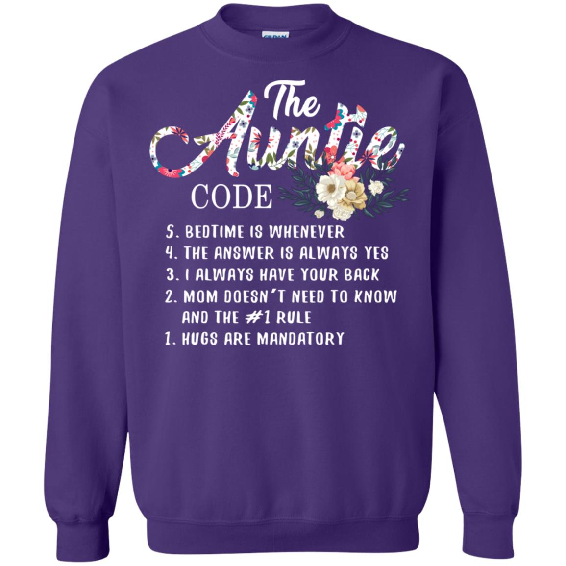 The Auntie Code Shirt For Womens Purple