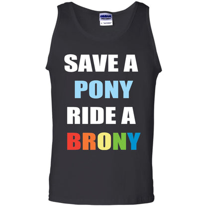 Save A Pony Ride A Brony Funny Bronies T-shirt Black