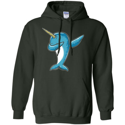 Dabbing Narwhal T-shirt Forest Green