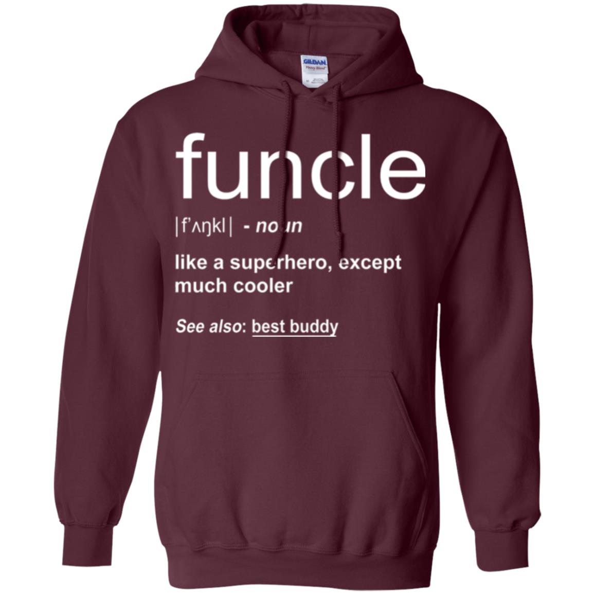 Funny Uncle T-shirt Funcle Maroon