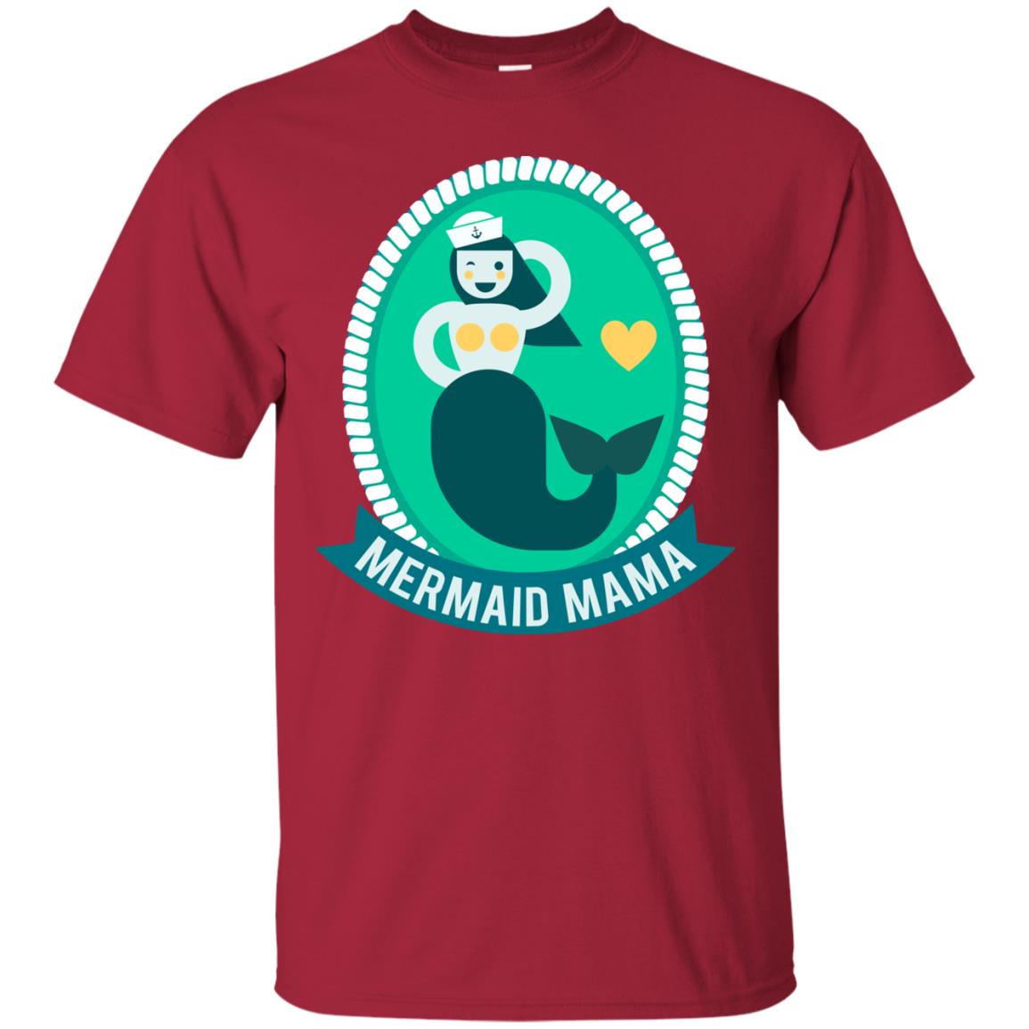 Mermaid Mama Cool Shirt For Grandma Love Mermaid Cardinal