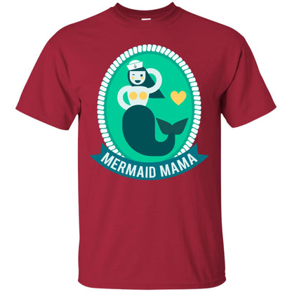 Mermaid Mama Cool Shirt For Grandma Love Mermaid Cardinal