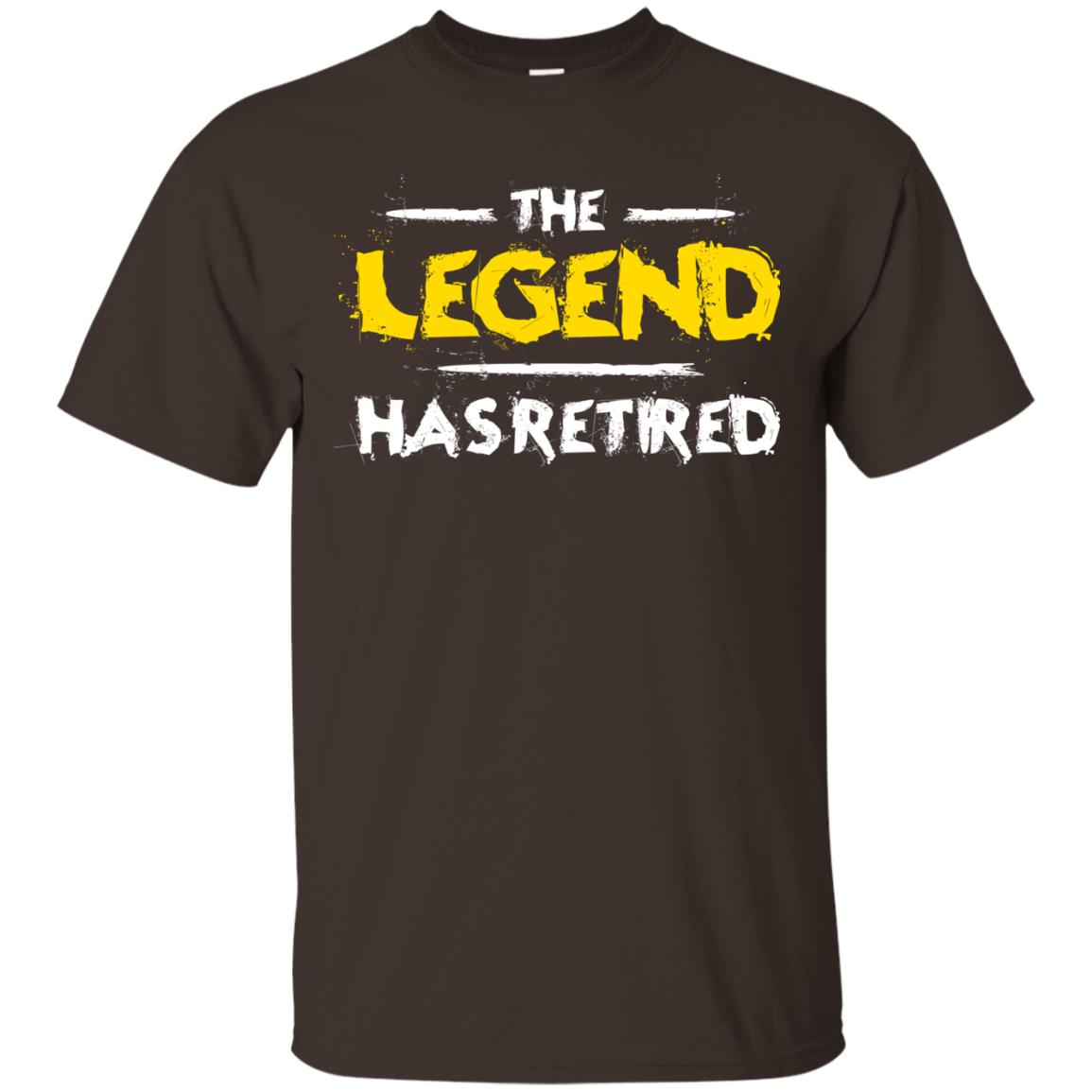 Retirement T-shirt The Legend Has Retired Dark Chocolate