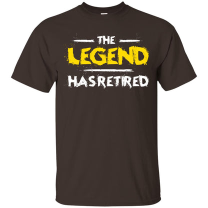 Retirement T-shirt The Legend Has Retired Dark Chocolate