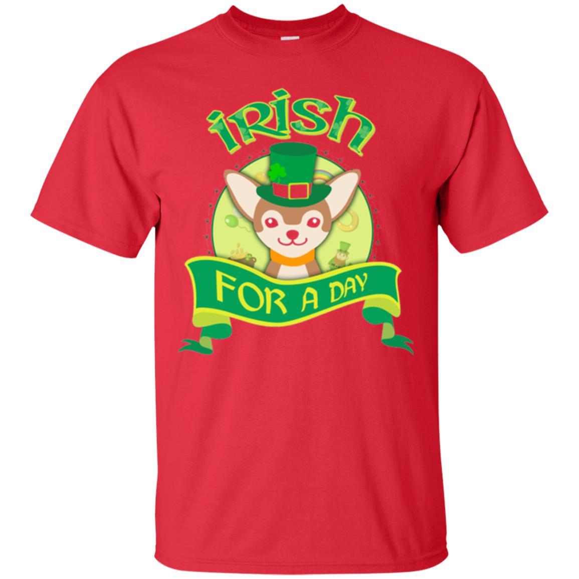 Saint Patrick_s Day T-shirt Amazing I_m Irish Chihuahua Red