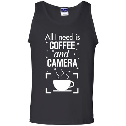 All I Need Is Coffee And Camera Shirt Black