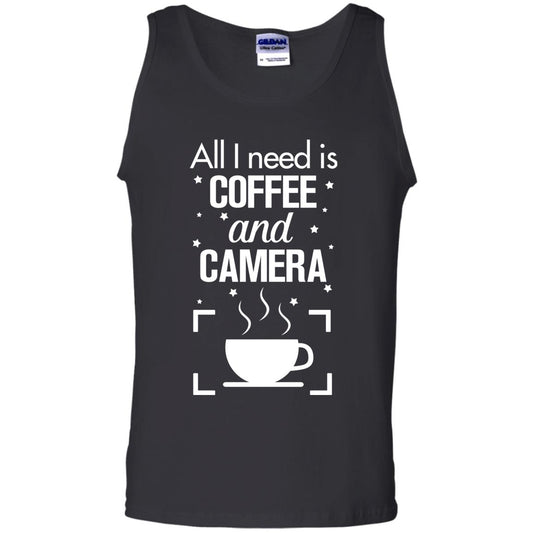 All I Need Is Coffee And Camera Shirt Black