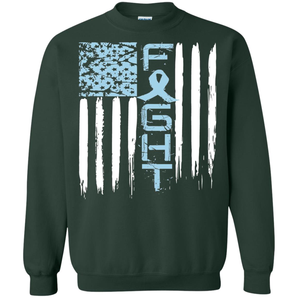 Fight Hope Prostate Cancer Awareness Cancer T-shirt Forest Green