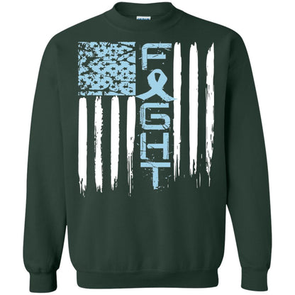 Fight Hope Prostate Cancer Awareness Cancer T-shirt Forest Green
