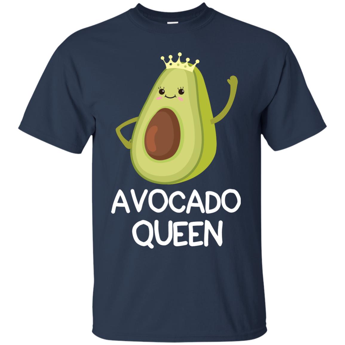 Avocado Queen Vegetarian Shirt For Girls Navy