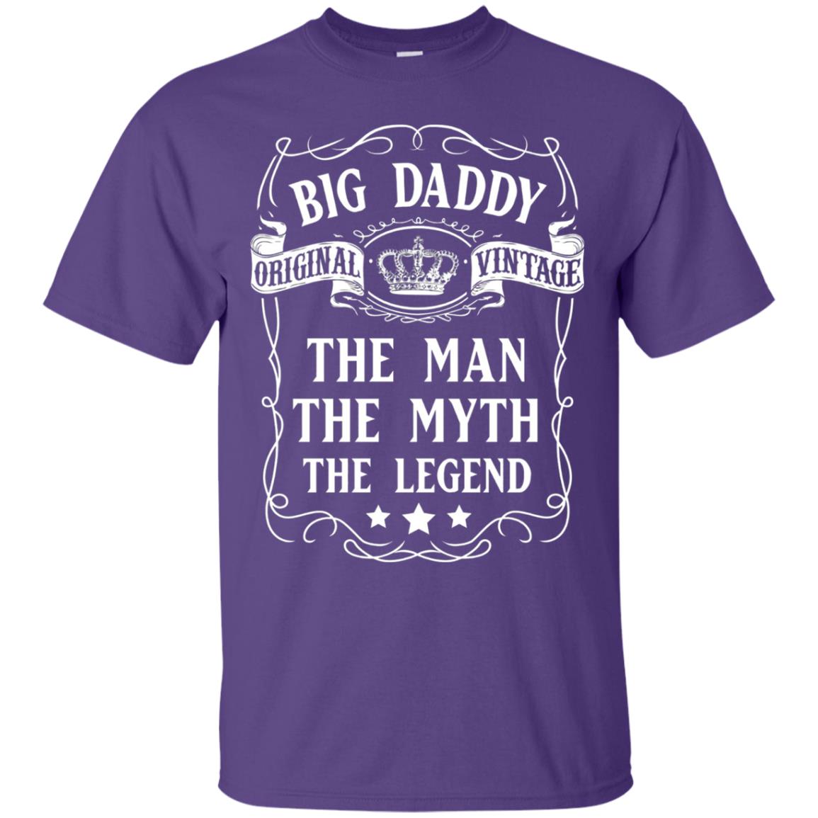 Big Daddy Original Vintage The Man Myth Legend Grandfather T-shirt Purple