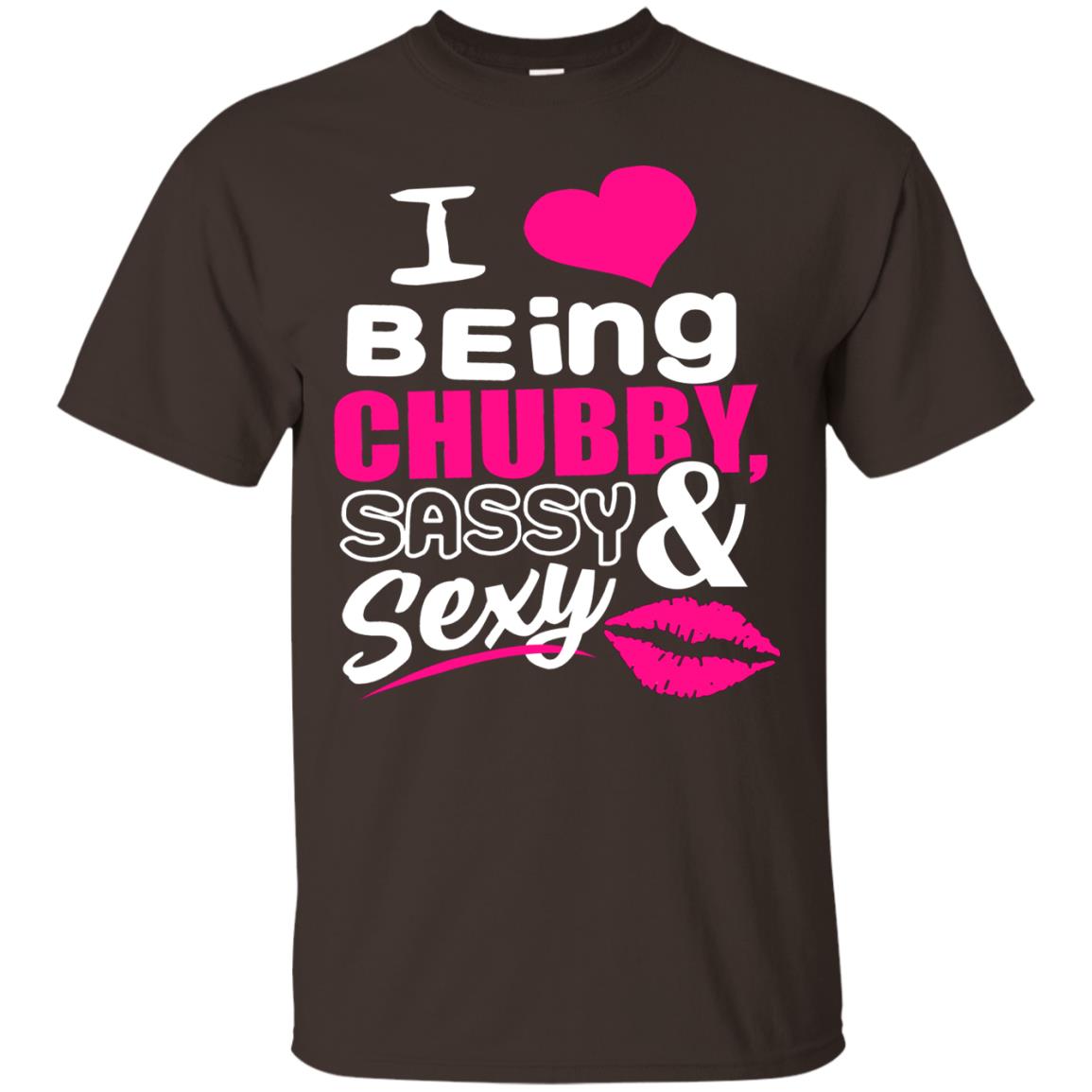 I Being Chubby Sassy Sexy Lip Shirt Dark Chocolate
