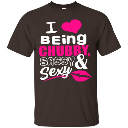 I Being Chubby Sassy Sexy Lip Shirt Dark Chocolate