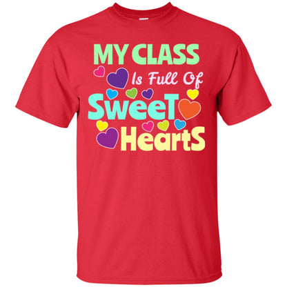 Valentines Day T-shirt I Love My Sweet Hearts Red