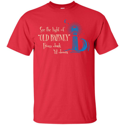 Lighthouse T-shirt See The Light Of Old Barney From Dusk Til Down Red