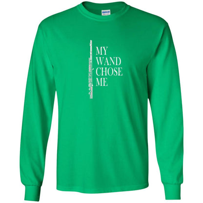 Flute Lover T-shirt My Wand Chose Me Irish Green