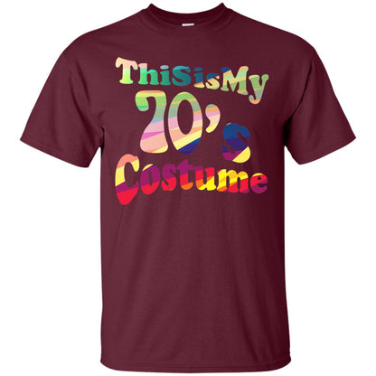 70s Halloween Costume 70s T-shirt For Women Men Girls Maroon