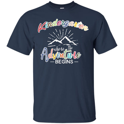 Kindergarten Where The Adventure Begins Shirt Navy