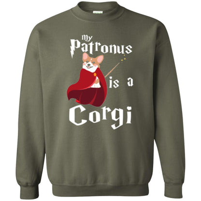 Dog Lover T-shirt My Patronus Is A Corgi T-shirt Military Green