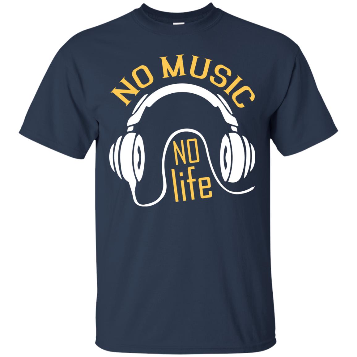 No Music No Life Music Lover Shirt Navy