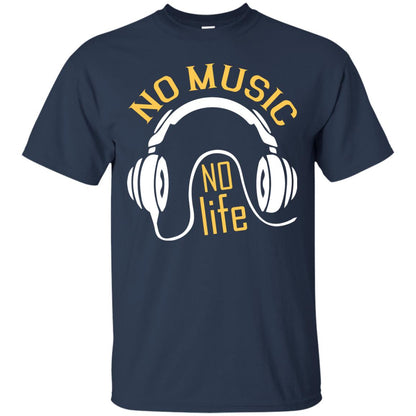 No Music No Life Music Lover Shirt Navy